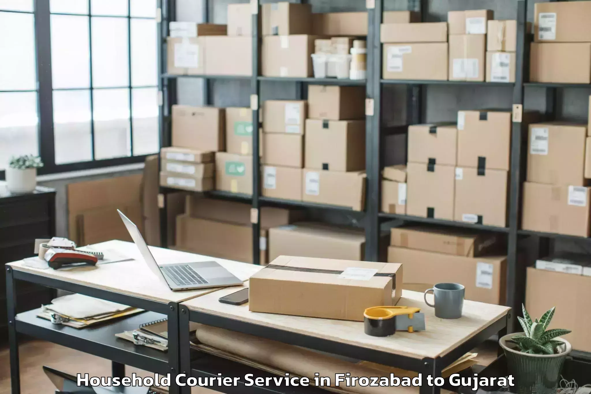 Expert Firozabad to Tilakwada Household Courier